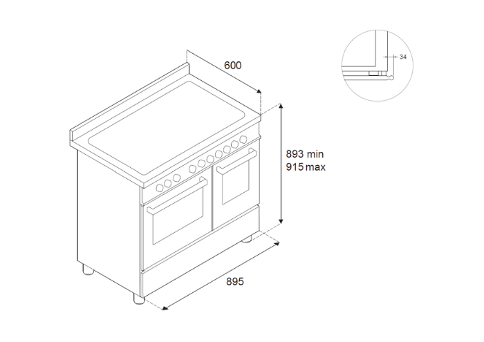 90 cm 6-burner electric double oven | Bertazzoni